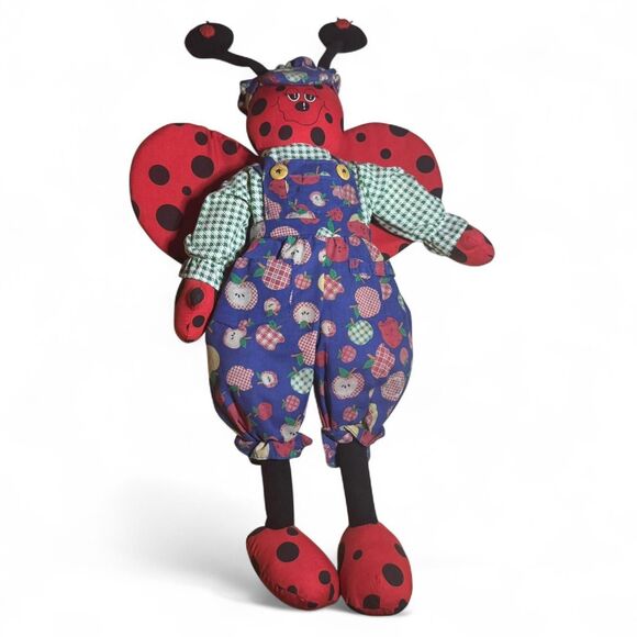 VTG Tenderhearted Ladybug Doll Apple Outfit Cottage Sound Works - Picture 1 of 8